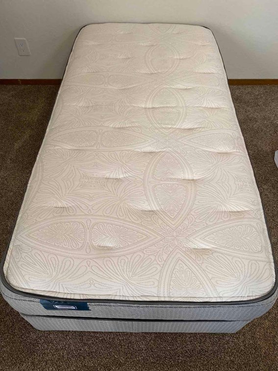 Twin Size Simmons Beauty Sleep Azure Plush Eurotop Mattress and Box Spring