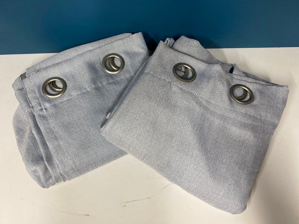 (2) 48" X 96" Gray Colored Curtains 