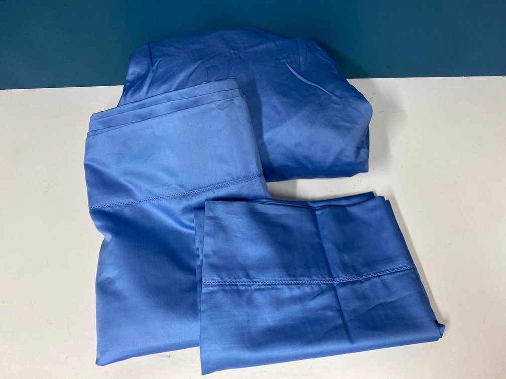 Charter Club Twin Set of Blue Sheets with One Pillow Case 