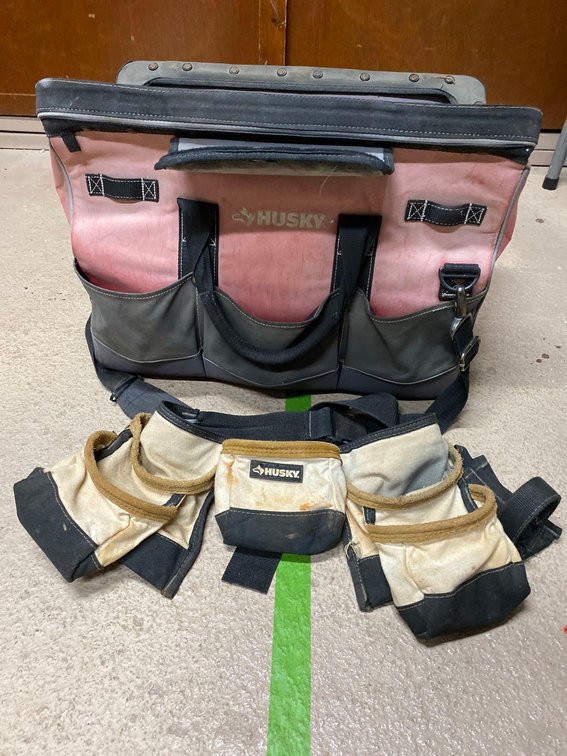 Husky Tool Belt and Bag 