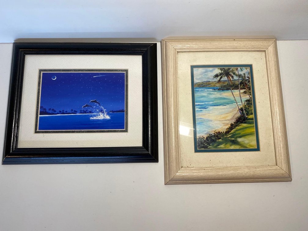 (X's 2) Framed Ocean Scene Prints 