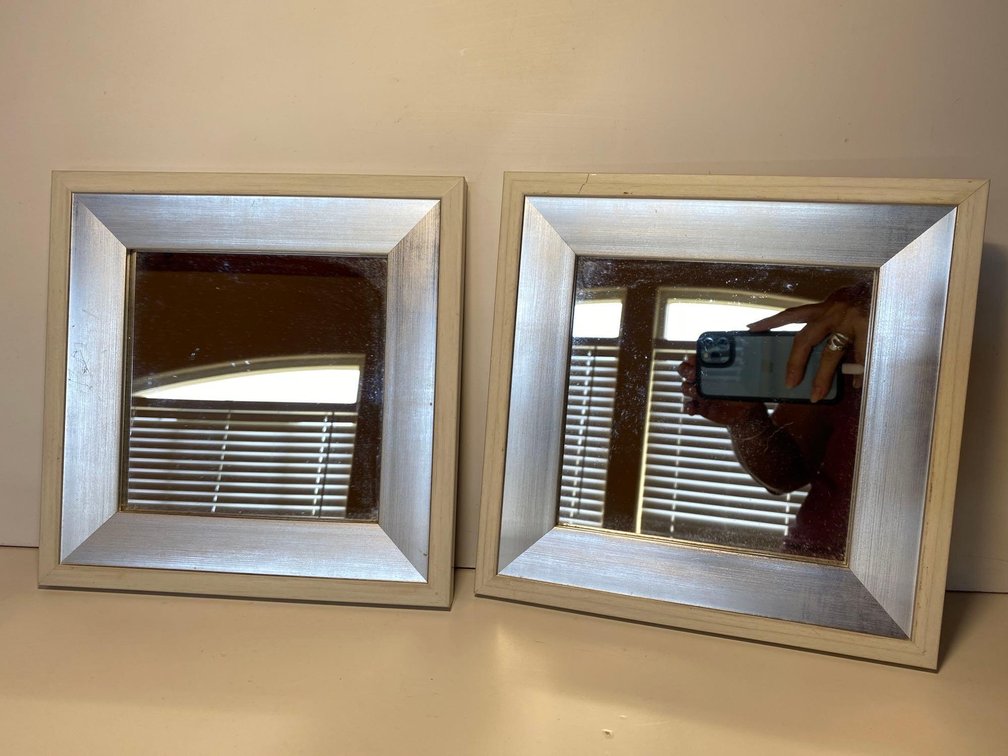 (X's 2) 10"X10" Framed Accent Mirrors 