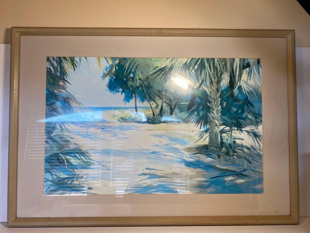 Framed Marianne Dunn Beach Print