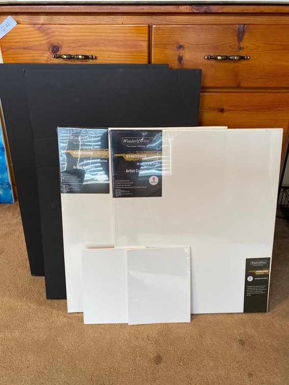 Mixed Size Poster Board, Canvas and Hard Board 