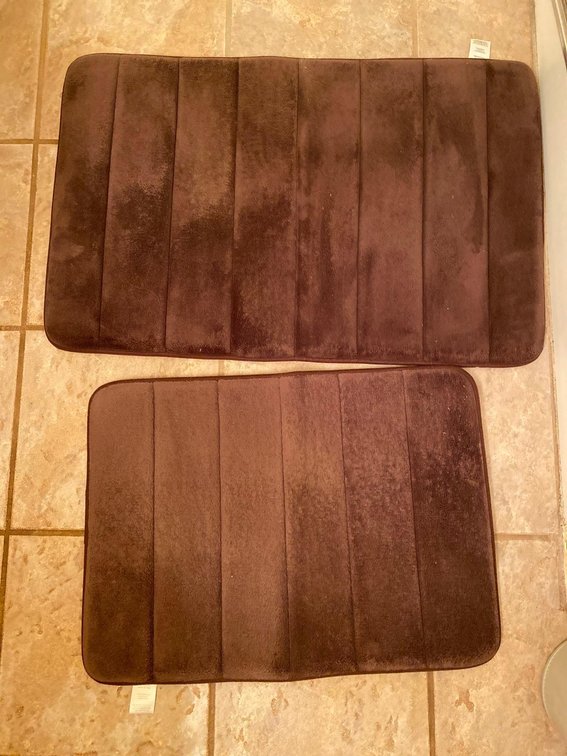 (X's 2) Brown Bath Mats 