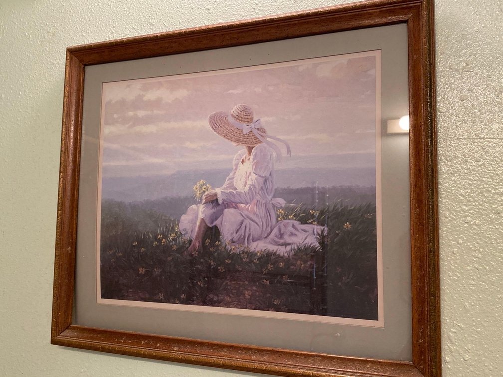 Framed Victorian Woman Print 