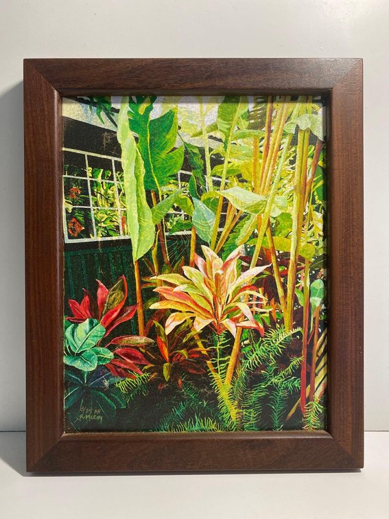 Framed, Signed and Numbered 13/25 Local Hawaii Artist Robin McCoy Exotic Flower Art 