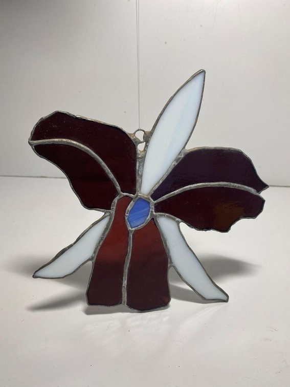 7" Stained Glass Flower Decorative Hanging