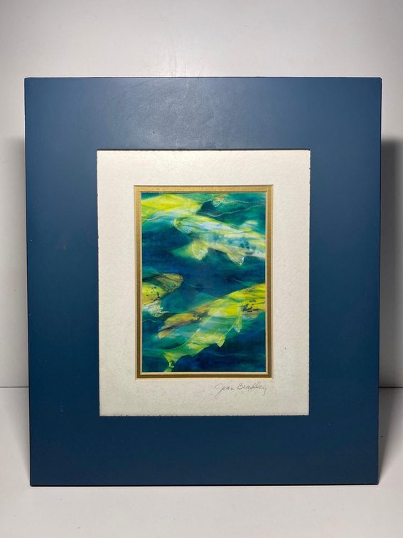 Signed Jean Bradley Koi Fish Art 