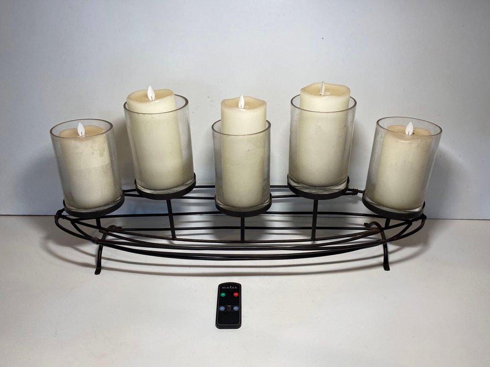 Mirage Electric Candles with Remote in Decorative Display Holder