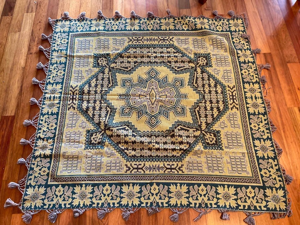 59" X 55" Tasseled Entry Rug