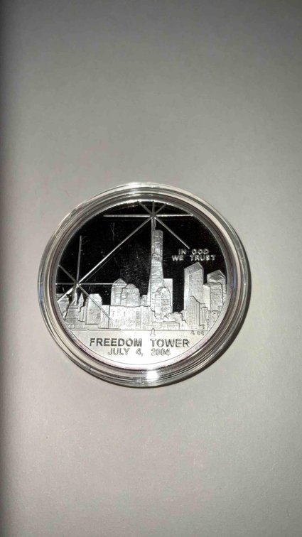 Recovery Silver from the World Trade Center .Silver clad  freedom dollar