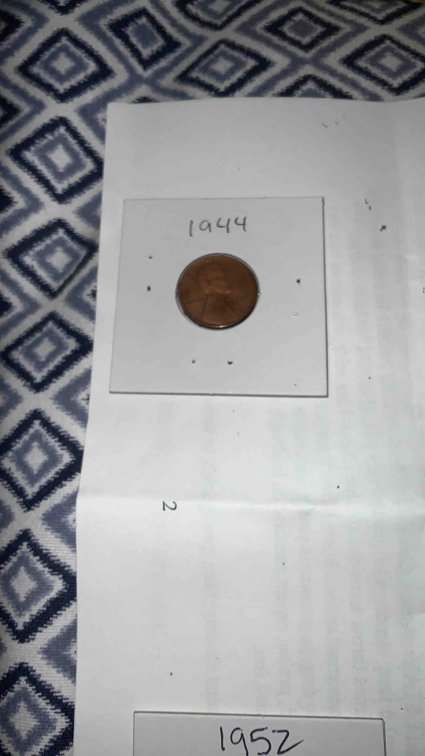 (X’s 3) Wheat Pennies 1944,52,57
