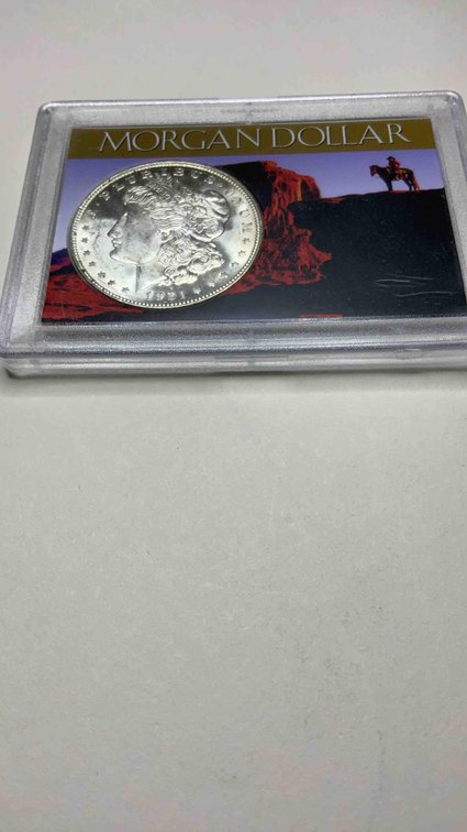 mint condition Morgan silver dollar 
