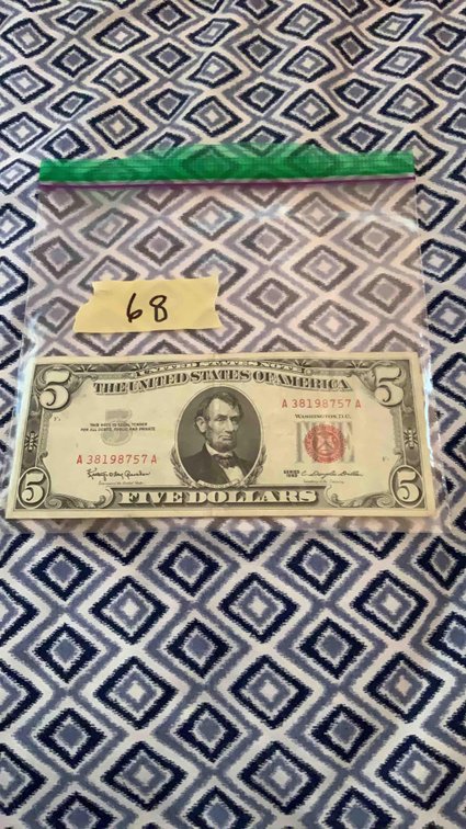 1963       5 Dollar Red Note 