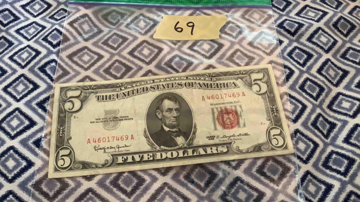 1963     5 Dollar Red Note 
