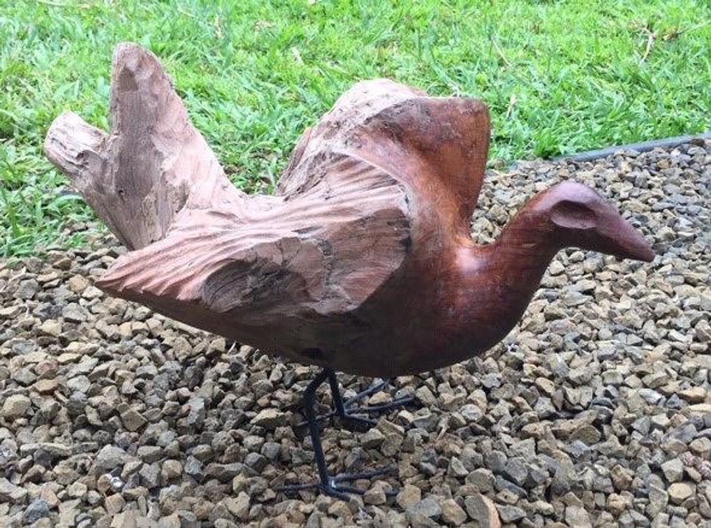 Teak Bird Sculpture