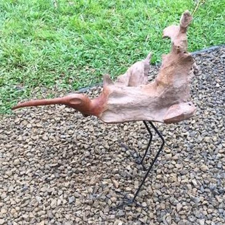 Teak Bird Sculpture
