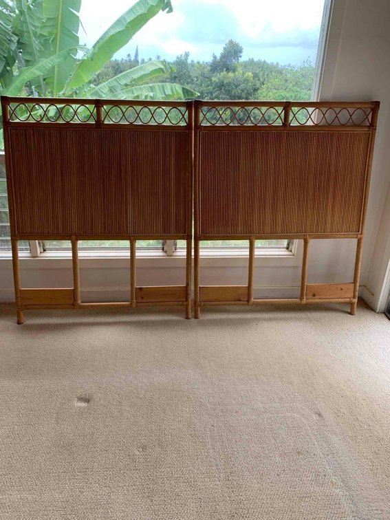 Rattan headboard