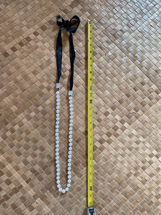 Bead and ribbon necklace