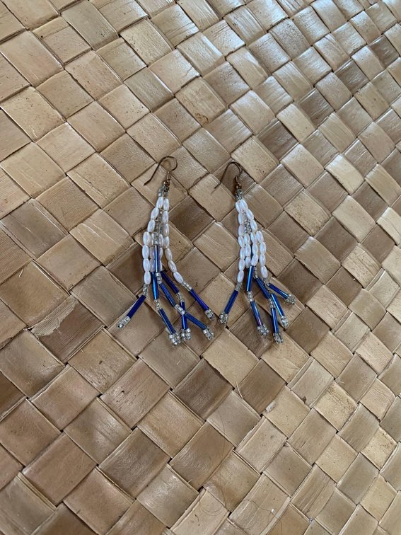 Beaded hanging earrings