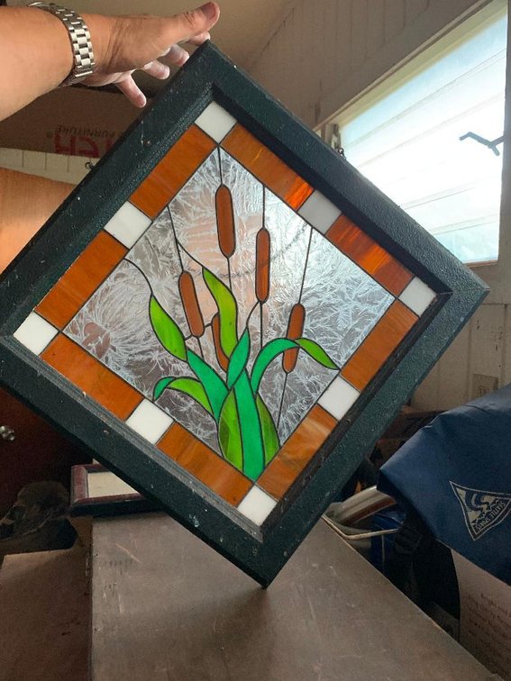 Stained glass hanging
