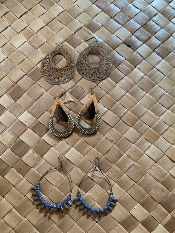 Three Pairs of Earrings
