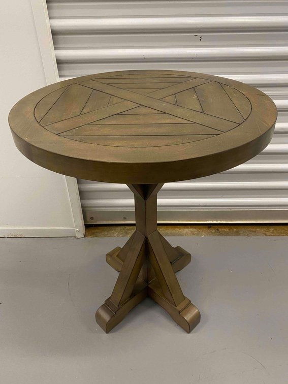 22" Round X Design Accent Table 
