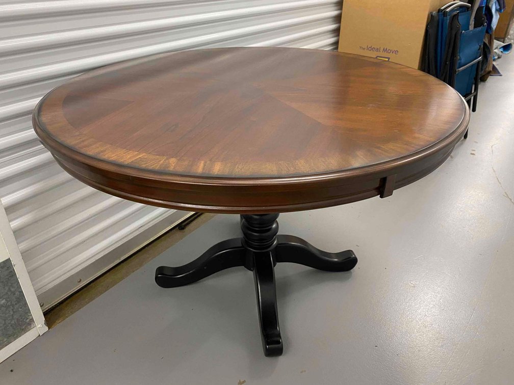 42" Round Wood Dining Table 