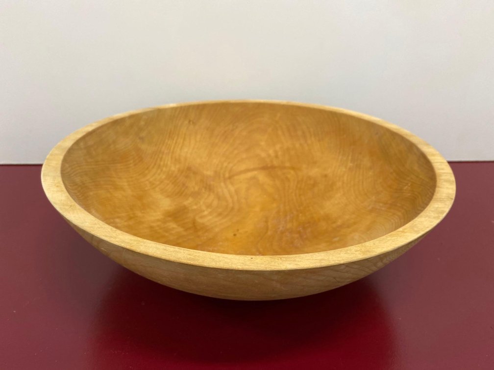14" Round Holland Bowl Mill Wooden Bowl 