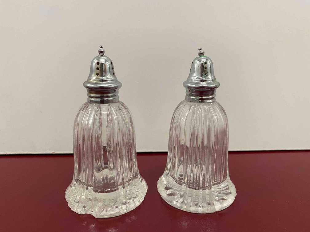 Cut Glass Salt & Pepper Shakers 