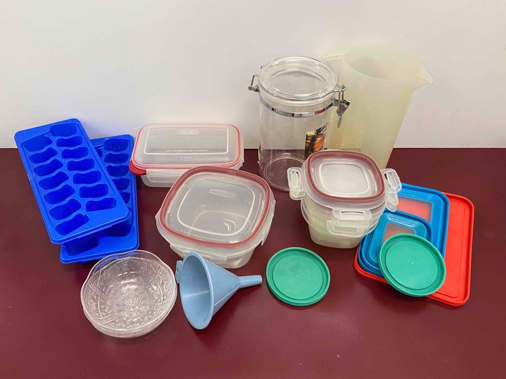 Mixed Lot of Storage Containers, Ice Cube Trays and More 