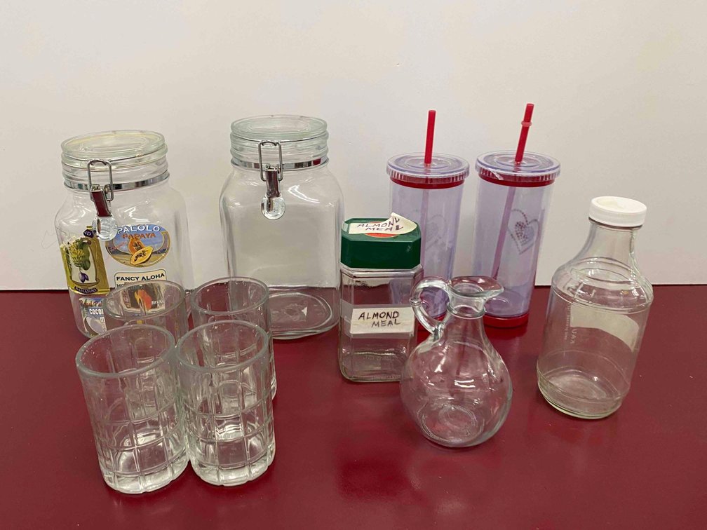 Mixed Lot of Glassware and Jars 