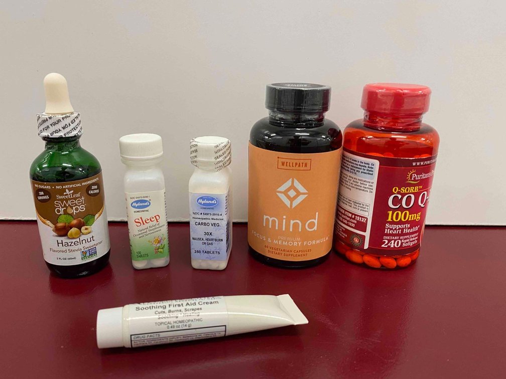 Mixed Vitamins, Supplements and First Aid Cream 