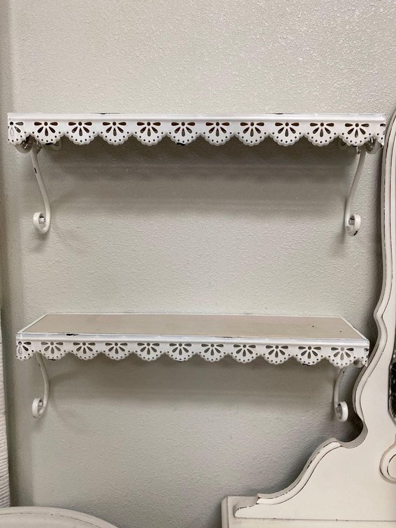 (X's 2) 21 1/2" X 4 1/2" White Shelves 