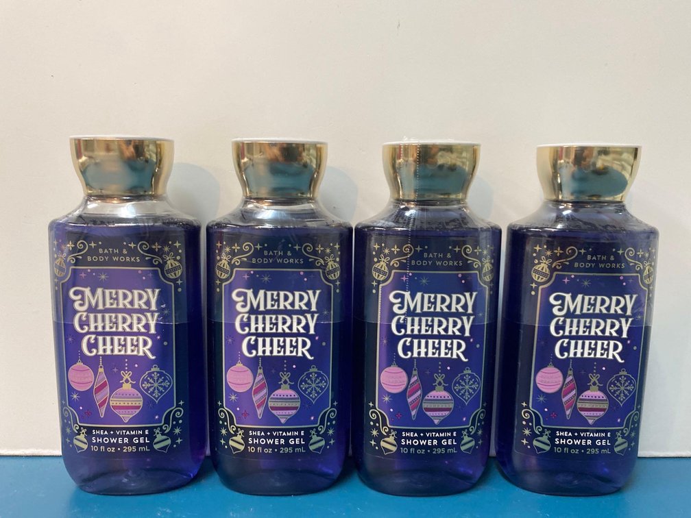 (X's 4) Bath & Body Works Merry Cherry Cheer Shower Gel