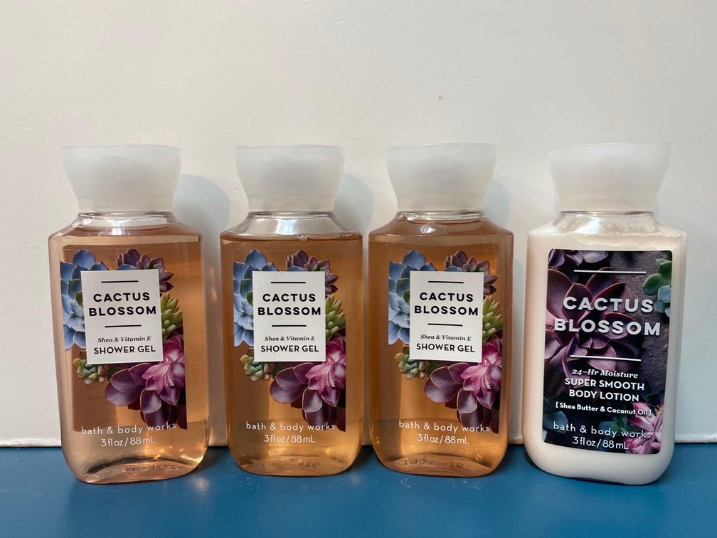 (X's 4) Bath & Body Works Cactus Blossom Shower Gel and Body Lotion