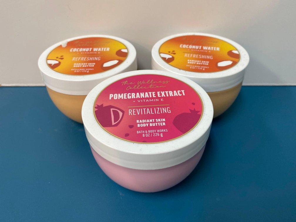 (X's 3) Bath & Body Works Pomegranate Extract and Coconut Water Body Butter 