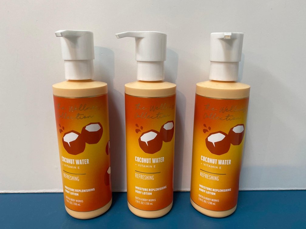 (X's 3) Bath & Body Works Coconut Water Moisture Replenishing Body Lotion
