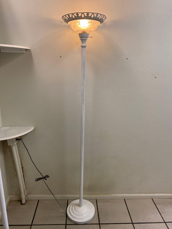 69" Tall Glass Shade Floor Lamp 