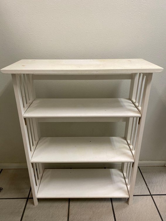 39" Tall White Foldable Shelf 
