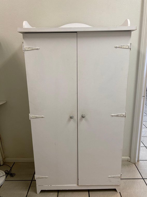 62" Tall White Laminate Storage Cabinet 