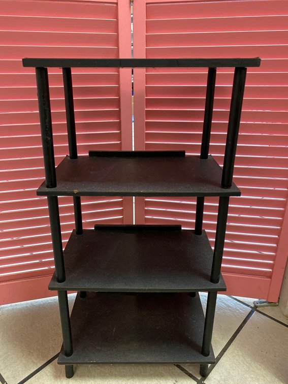 28" Tall Black Laminate Shelf