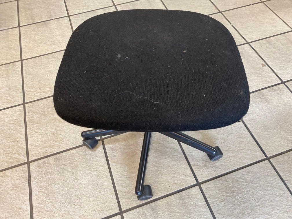 Black Rolling Adjustable Height Stool 