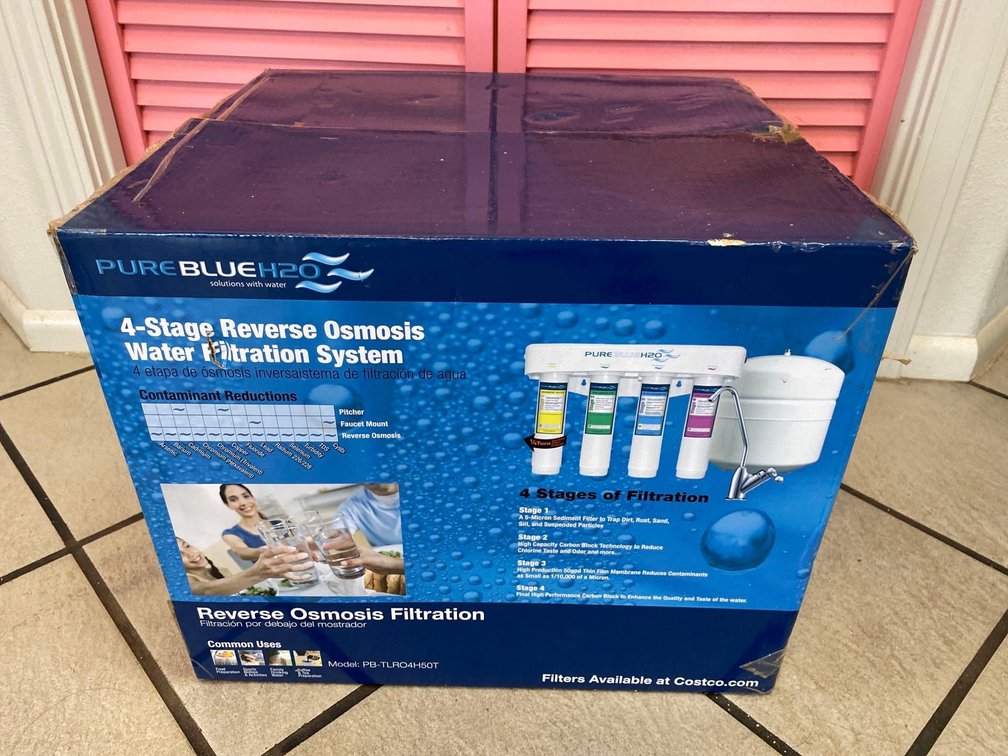 New in Box - Pure BlueH20 4-Stage Reverse Osmosis Water Filtration System 