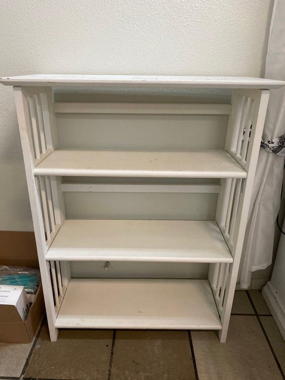 39" Tall White Foldable Shelf 