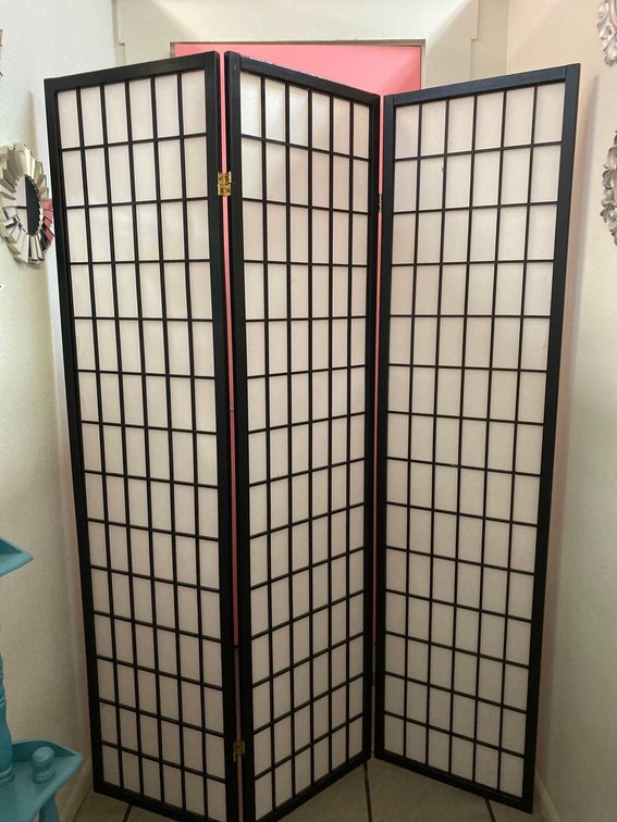 70" Tall Three Panel Room Divider 