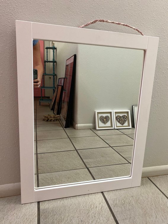 24" X 30" White Frame Mirror 
