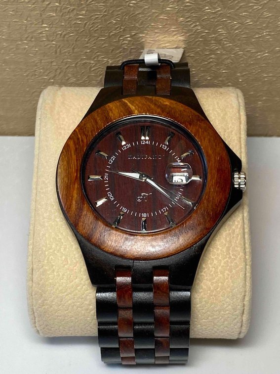 Kalefano Organic Dark Wood Watch