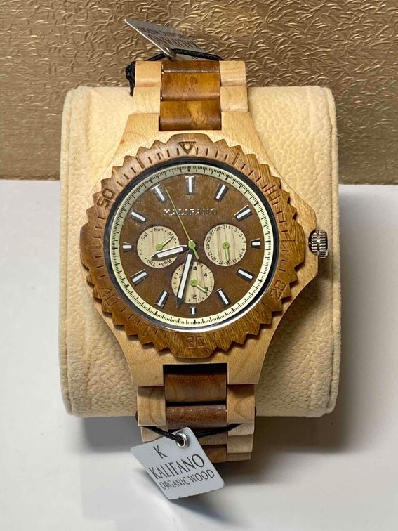 Kalefano Organic Light Wood Watch